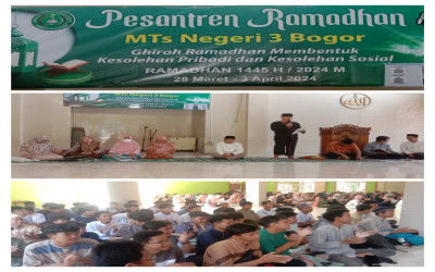 Ramadhan 1445 H, MTs Negeri 3 Bogor gelar BAPERAN bertema Ghiroh Ramadhan Membentuk Kesolehan Pribadi dan Kesolehan Sosial